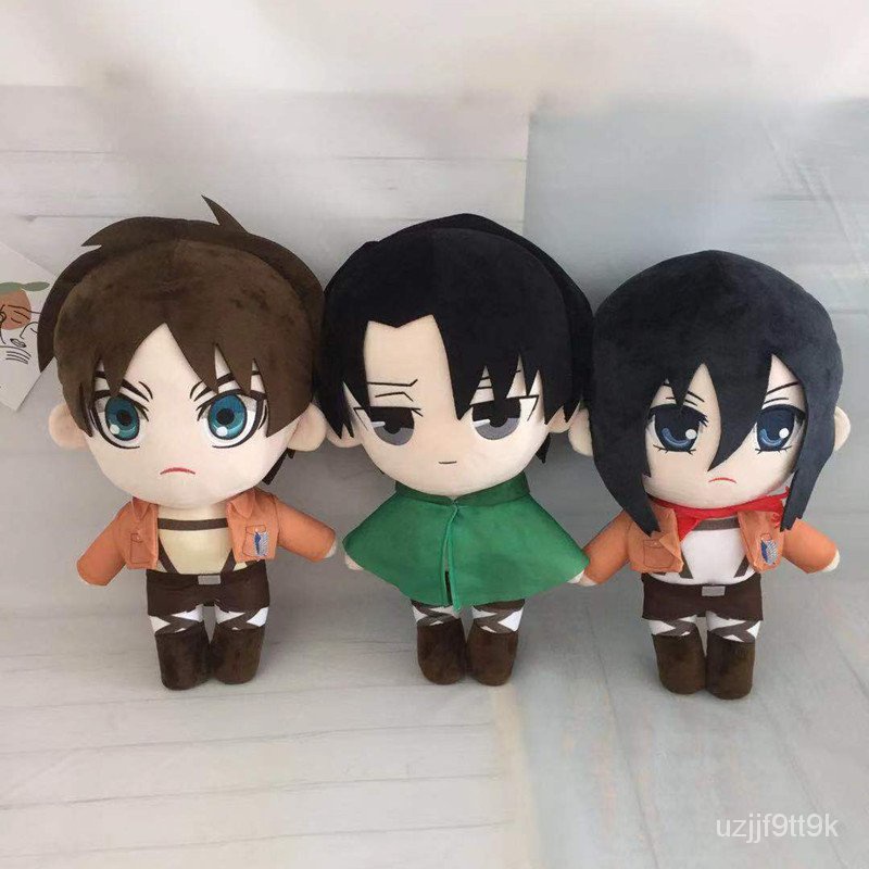 Anime Attack on Titan Plush Doll Toy Levi Ackerman Cute Soft Stuffed Pillow Kids Gift 20cm 45cm