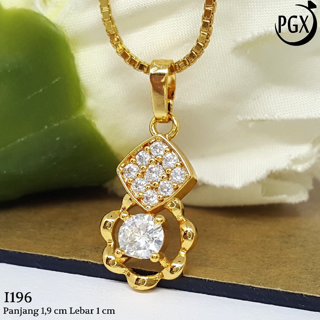 PGX Liontin Kalung Xuping Wanita Perhiasan Lapis Emas Aksesoris Fashion - I196