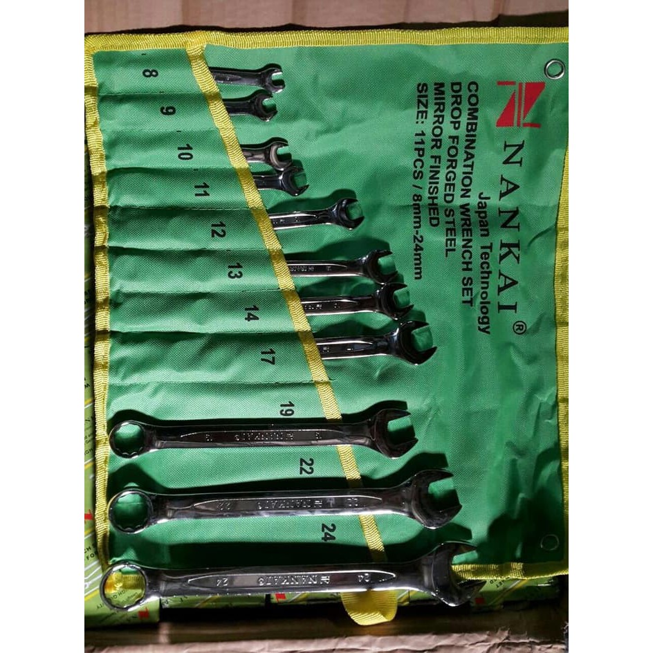 KUNCI RING PAS SET NANKAI 11 PCS 8-24 / COMBINATION WRENCH NANKAI