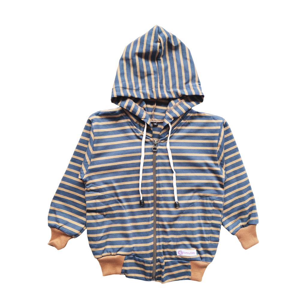 Baby Stripped Zipper Hoodie || Jaket Strip Bayi-Pine