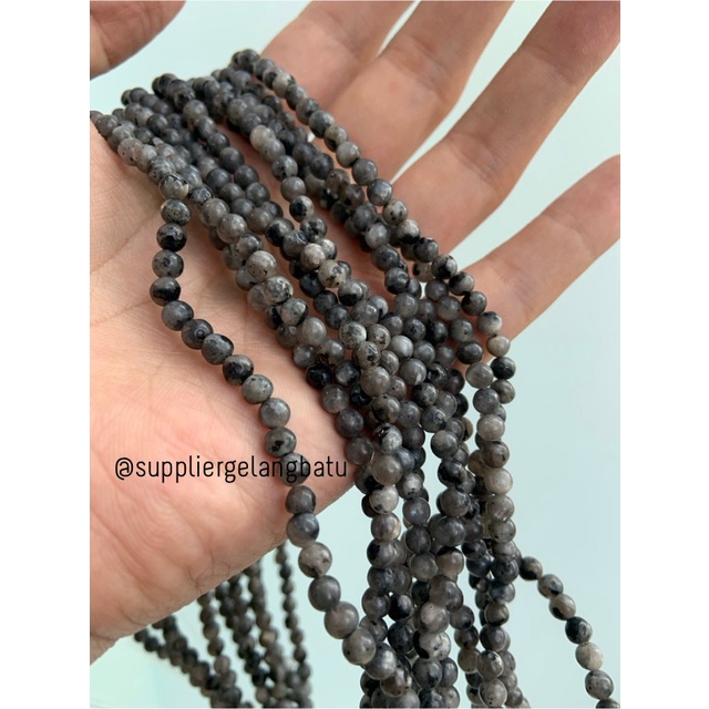 bahan batu 4mm Labrador glossy aksesoris gelang kalung labradorite