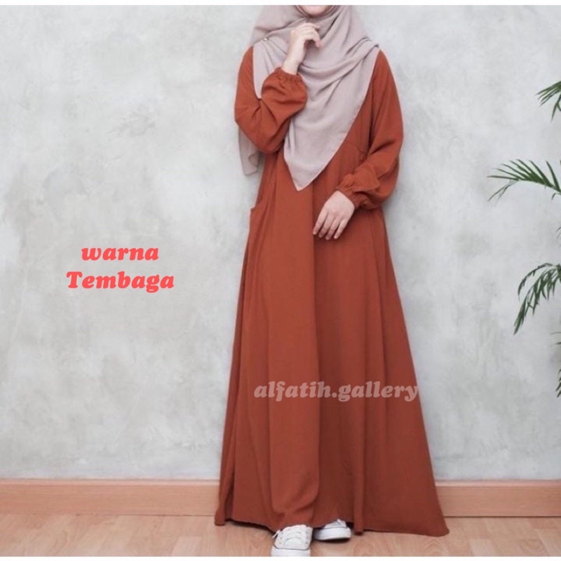 JASMINE DRESS GAMIS SYARI POLOS / GAMIS WANITA TERBARU