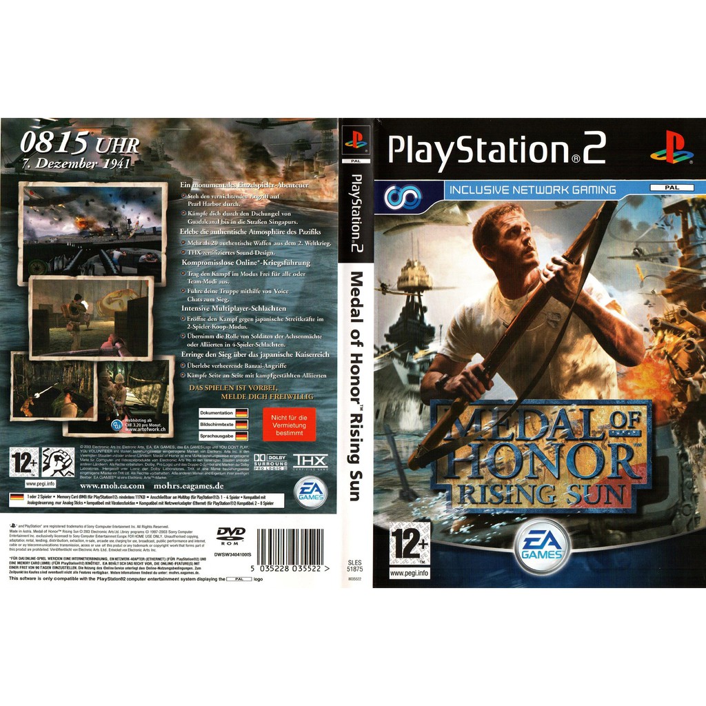 Kaset PS2 Medal Of Honor Rising Sun