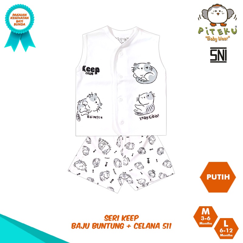 PISETELAN ANAK KUTUNG KEEP CALM SIZE M 01851657 / SETELAN ANAK