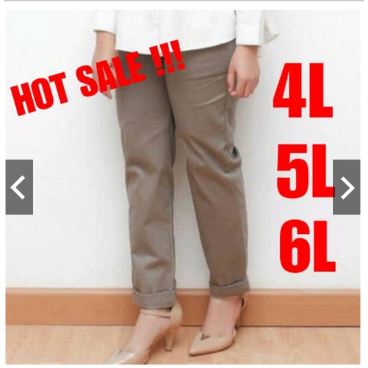 JUMBO BAGGY PANTS PREMIUM AMERICAN DRILL  BIG SIZE 4L 5L  latte,nude,milo,navy,army,dusty pink