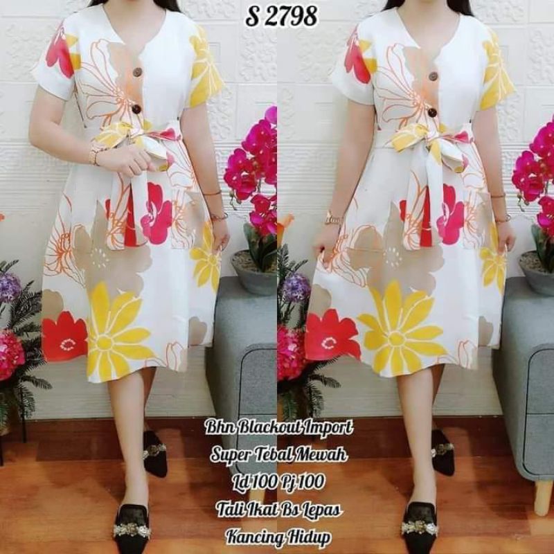 Dress Cantik Bunga beverly