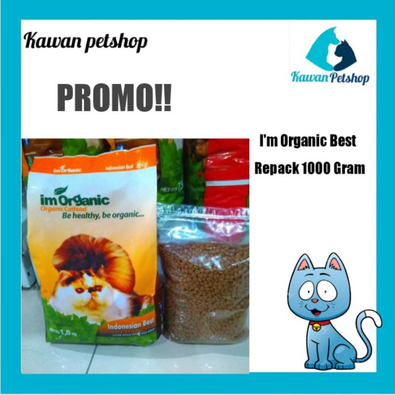 Makanan Kucing Repack Im Organic best 1000 Gram dry food im organic