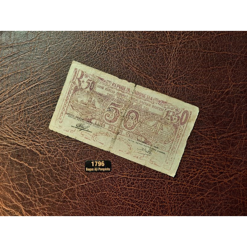 Uang Kuno Indonesia Orida Banten Rp.50 Rupiah 1948
