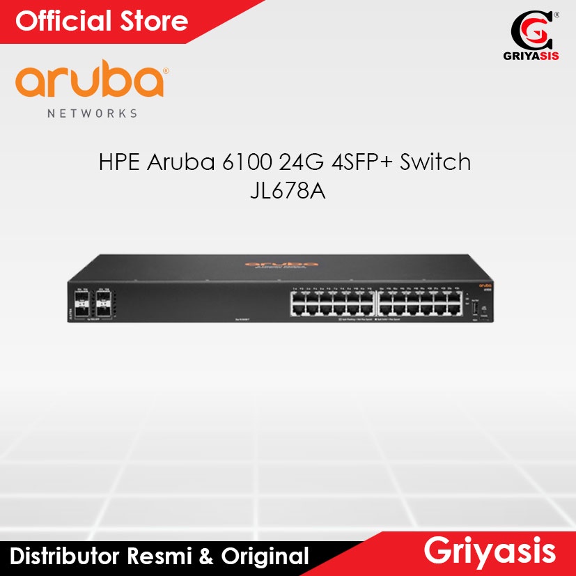 Switch HPE Aruba 6100 24G 4SFP+ JL678A