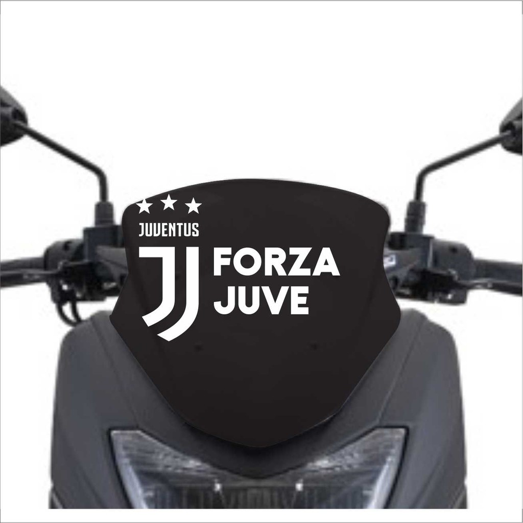 STIKER MOTOR JUVENTUS FORZA JUVENTUS UNTUK VISIOR YAMAHA NMAX DAN PCX