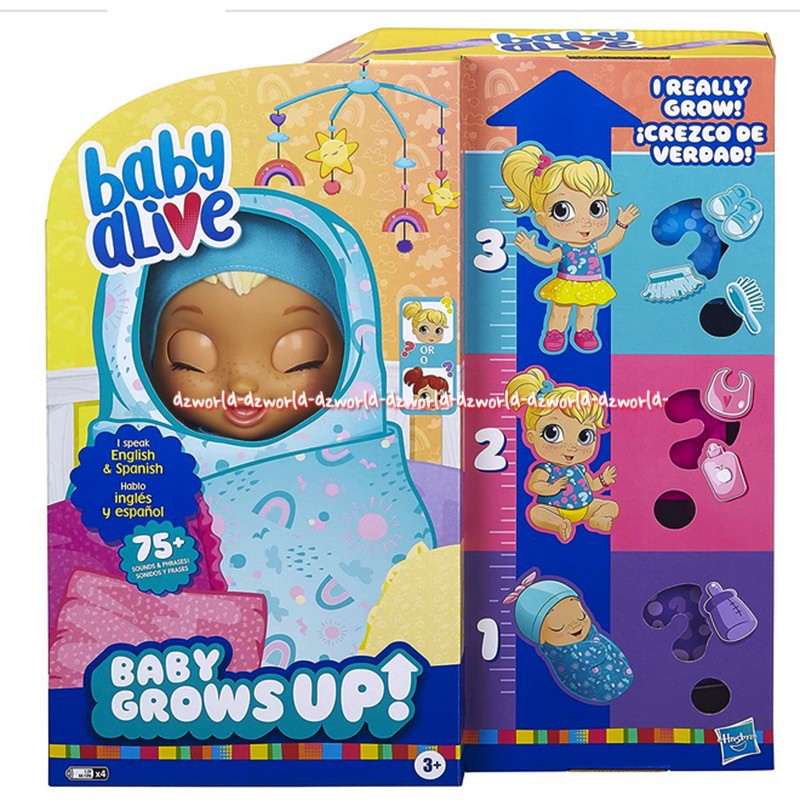 Baby Alive Baby Grows Up Happy Hope Or Merry Meadow Growing Talking Boneka Bisa Tambah Tinggi Bicara