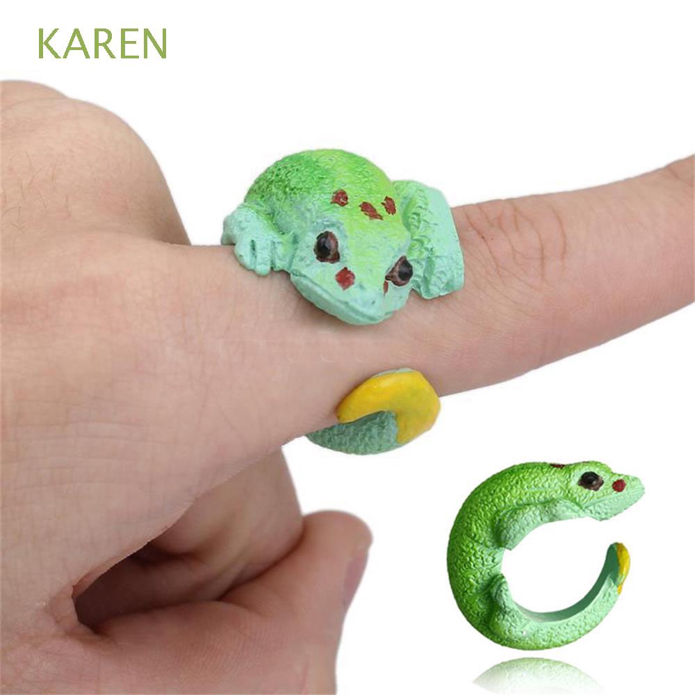 Cincin Motif Kartun Hewan Warna Hijau Untuk Wanita Shopee Indonesia