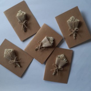 Greeting Card Kartu Ucapan Kosong Dried Flower
