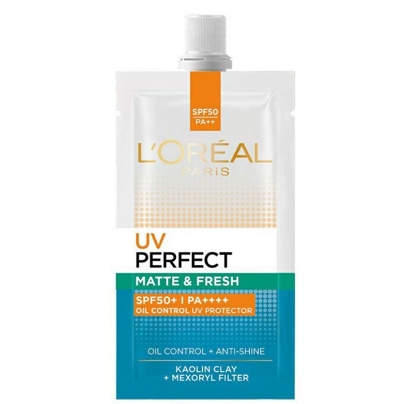 L'oreal Loreal Paris Perfect UV Sunscreen Sun Screen SPF 50/PA++++ Sachet 7ml 7 ml - Matte