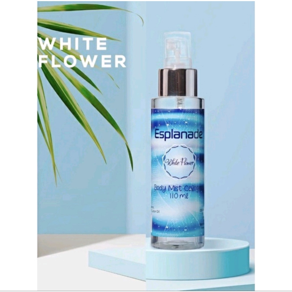 Parfum tahan Lama Esplanade Body Mist Cologne White Flower 110ml Original 100%