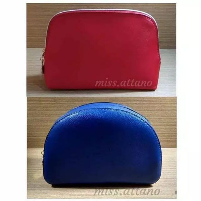 pouch estee lauder biru / merah
