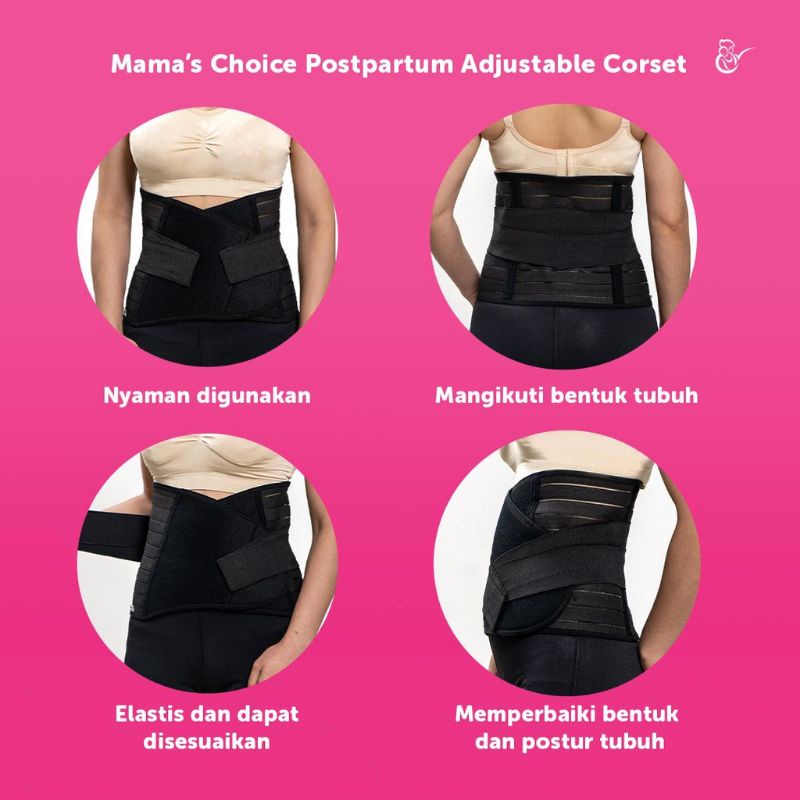 Mama's Choice Postpartum Adjustable Corset | Korset Pelangsing | Stagen Korset