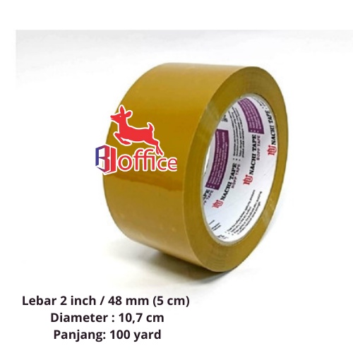 

Lakban Coklat Nachi Opp Tape 100 Yard x 48mm Coklat - Besar ( 2" x 100 yard )