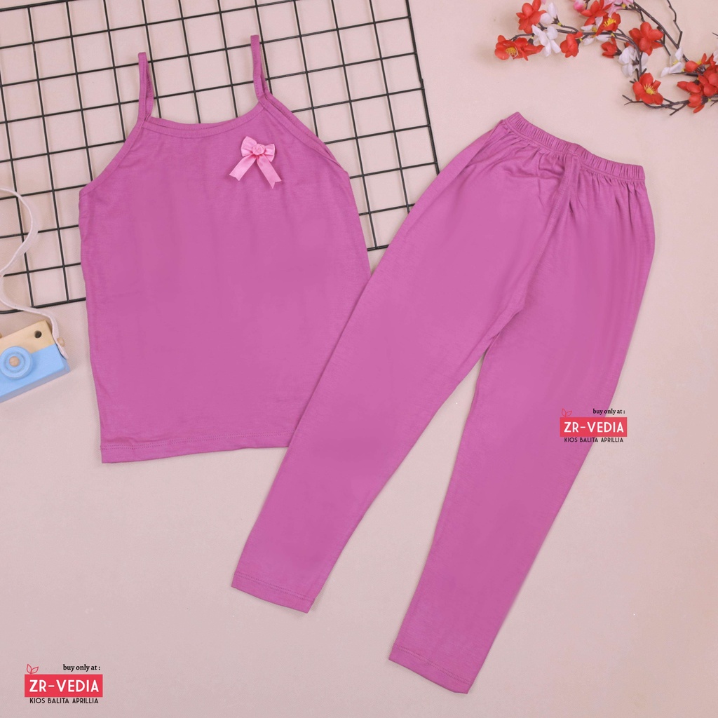 Setelan Violett uk 5-6 Tahun / Baju Anak Perempuan Baby Kaos Tanktop Celana Panjang Legging Polos