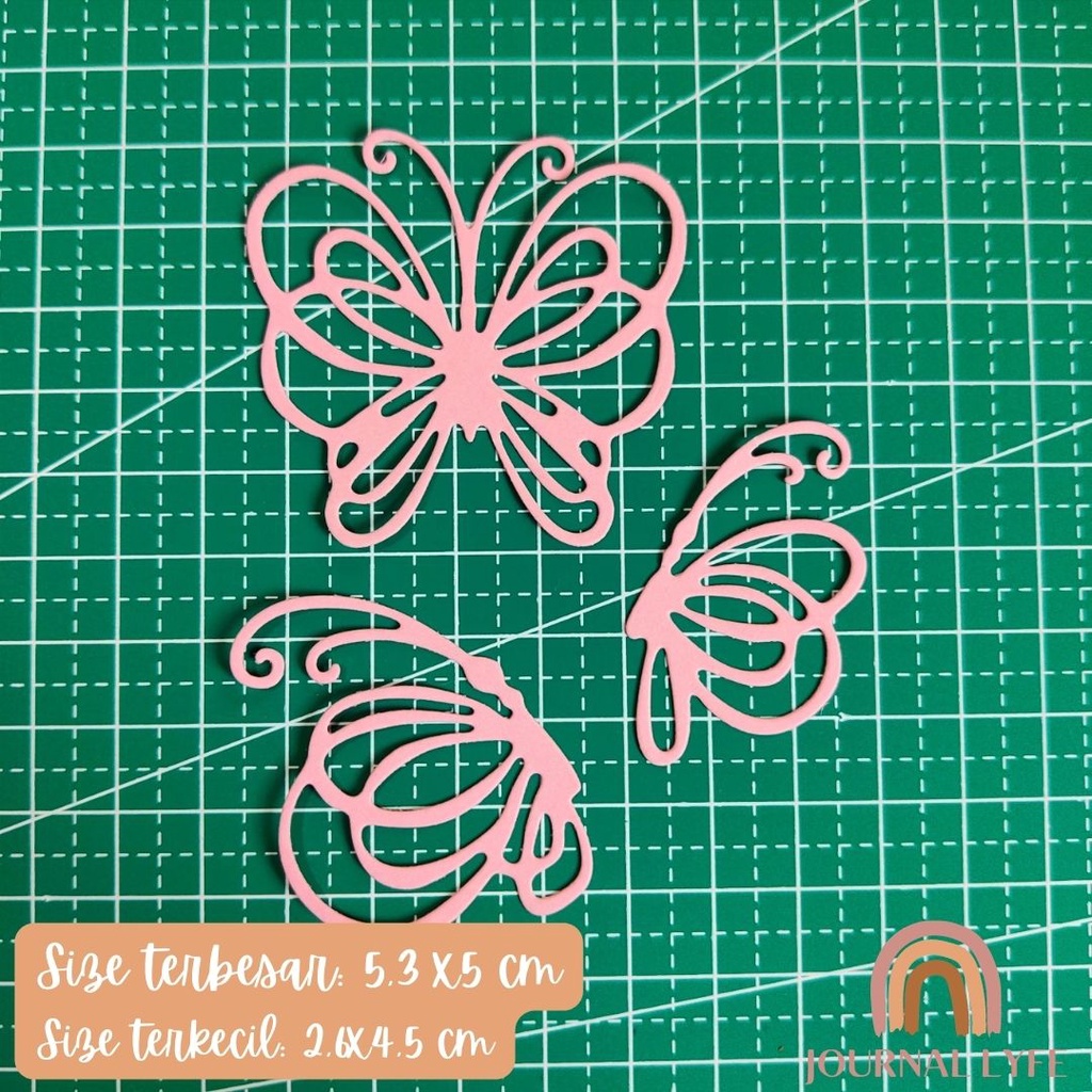 

[JOURNALYFE] Cutting Dies Scrapbook - 3 Pcs Kupu Deco Paper Jurnaling