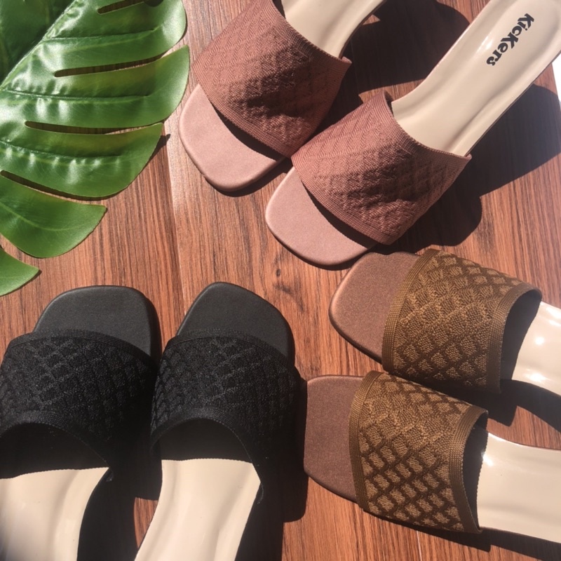 SANDAL HIGHHEELS SLOP RAJUT CEWEK JELLY TERLARIS MASA KINI POPULER HIGHHEELS LINA Sepatu Heels Wanita Selop Formal Cantik Nyaman Sepatu Selop Rajut Hak Tahu Sepatu Sandal Heels Rajut Selop Wanita/Sandal Dixie Rajut/Sendal Selop Kokop Rajut