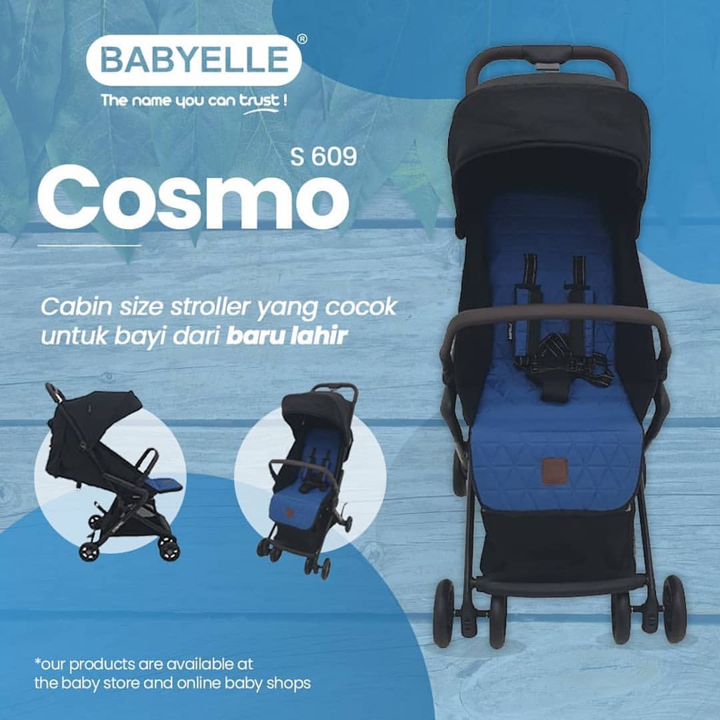 stroller babyelle cosmo s 609 kereta dorong bayi cabin size ringan