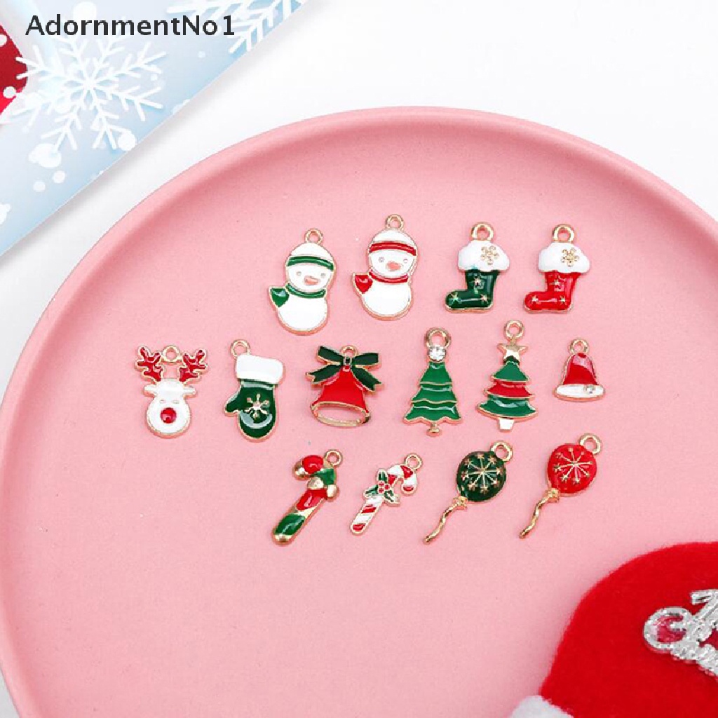 (AdornmentNo1) Liontin Enamel Bentuk Santa Claus / Pohon Natal Untuk Kerajinan Tangan / Perhiasan DIY