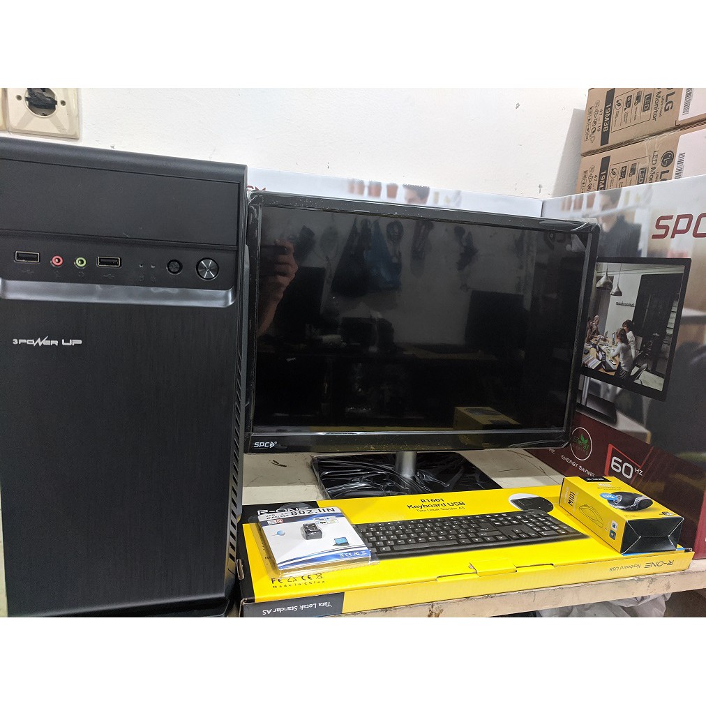 PC RAKITAN CORE 2 DUO RAM 4GB HDD 500GB LED 19 INCHI