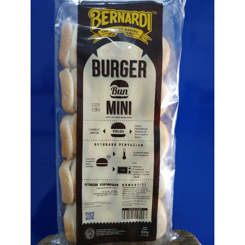 

Bernardi Burger Bun Polos Mini 500gr