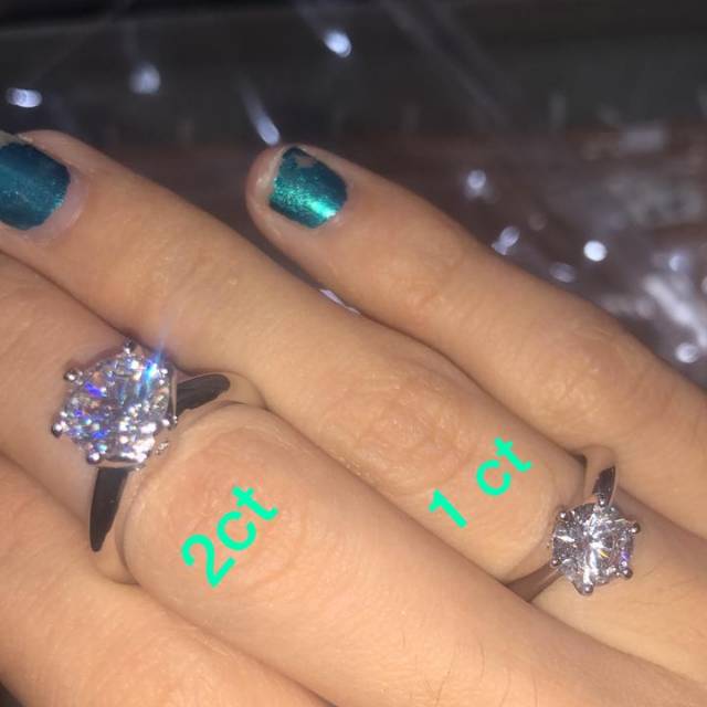 Cincin berlian lab / berlian laboratorium / berlian roku. Solitaire 1-3 CT