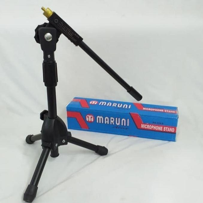 Stand Mic Pendek Maruni Hitam Plus Holder Mic ms 209B