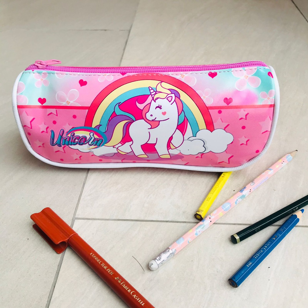 Showme tempat pensil anak sekolah - pensil case - orginiser - tas kosmetik - karakter CUTE PINK