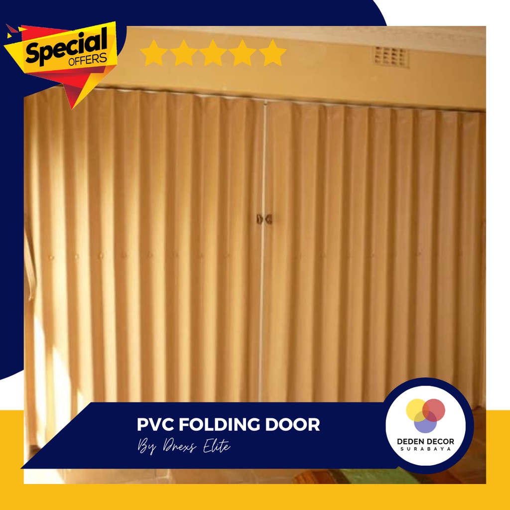 Penyekat Ruangan Minimalis - PVC Folding Door -  Surabaya Dnexs Elite
