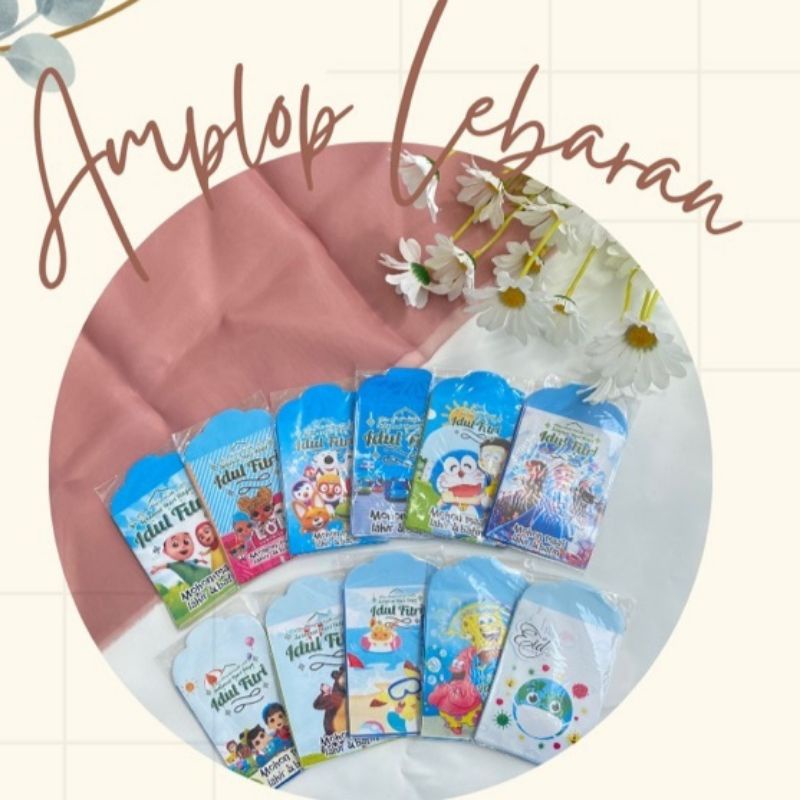 

amplop karakter lebaran idul fitri unik isi 10