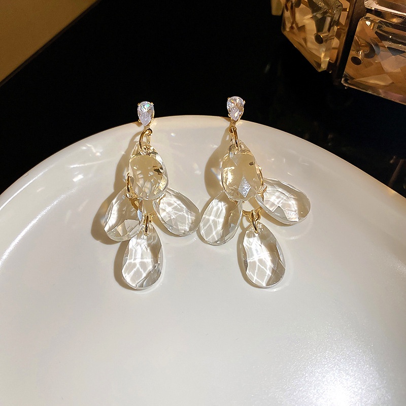 Anting Drop 925 Silver Needle Gaya Korea Untuk Wanita