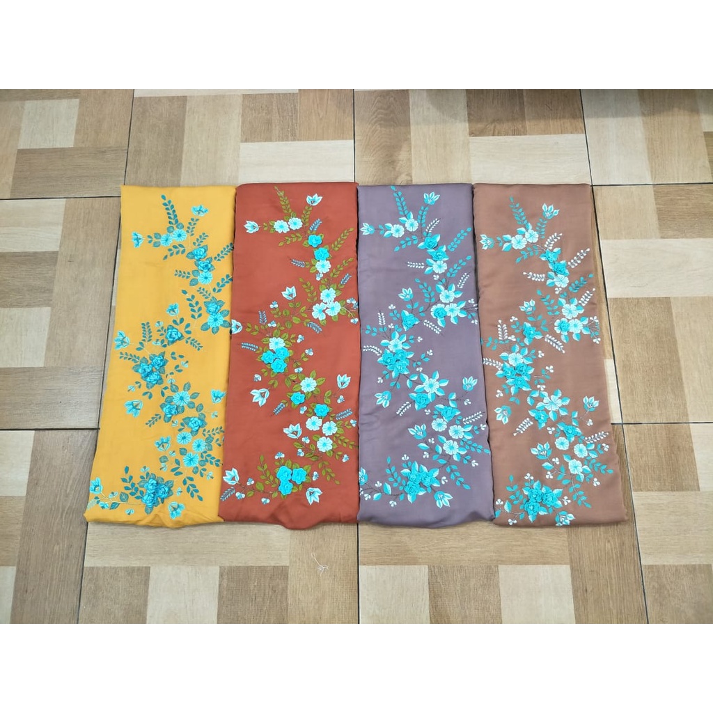 BAHAN BAJU Kurung / SETELAN /SET DRESS / GAMIS BORDIR embroidery BALOTELI Jubah Dress Abaya Kebaya P