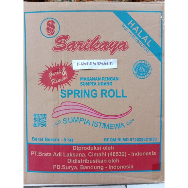 

Sumpia Udang Spring Roll Sarikaya 1dus(5 kg)