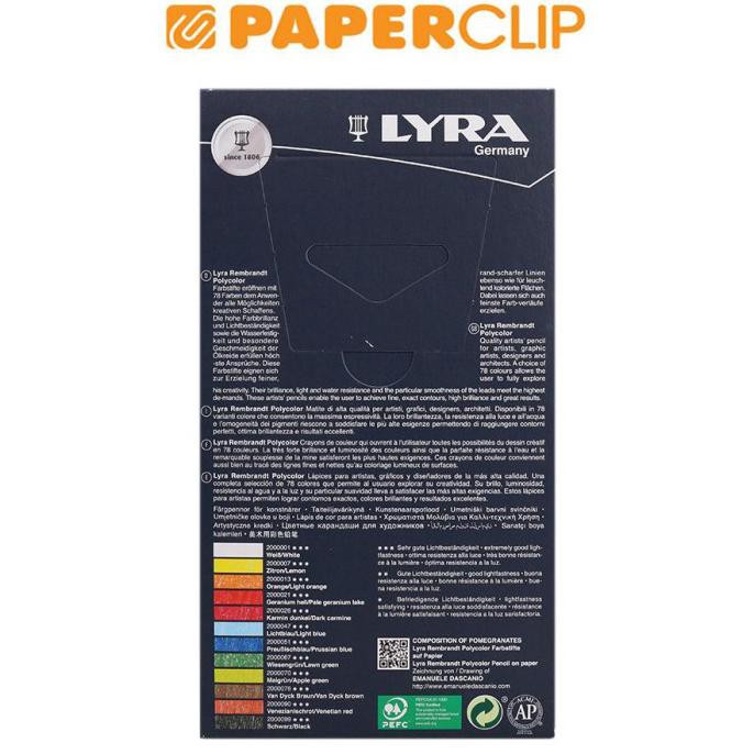 

(PERALATAN MENGGAMBAR) PENCIL COLOR LYRA REMBRANDT POLYCOLOR 2600M12/2001120 TERLARIS