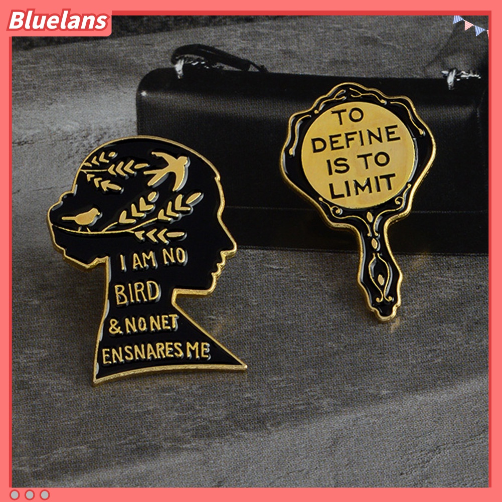 Bros Pin Enamel Desain Quote I Am No Bird