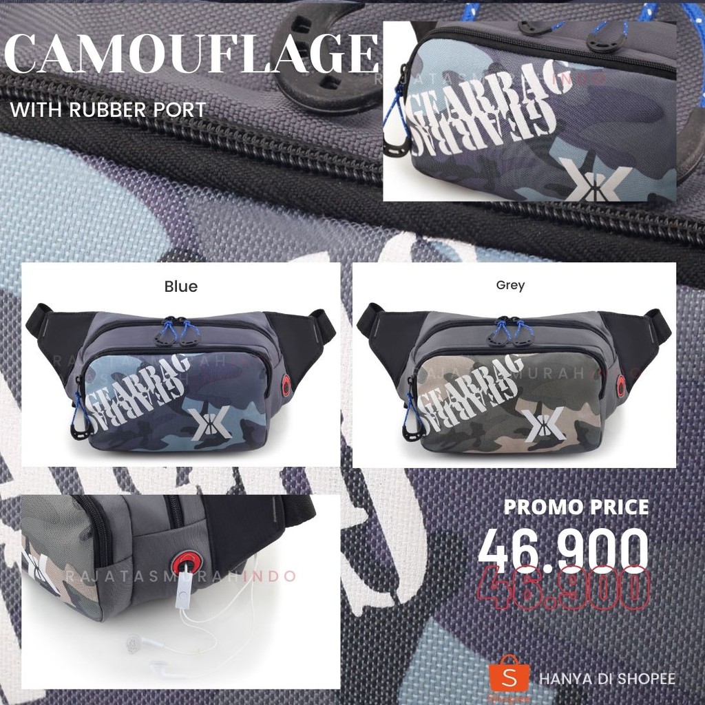 PARADE WAISTBAG - BIG PROMO WAISTBAG PRIA PALING LARIS WITH RUBBER PORT - DISKON