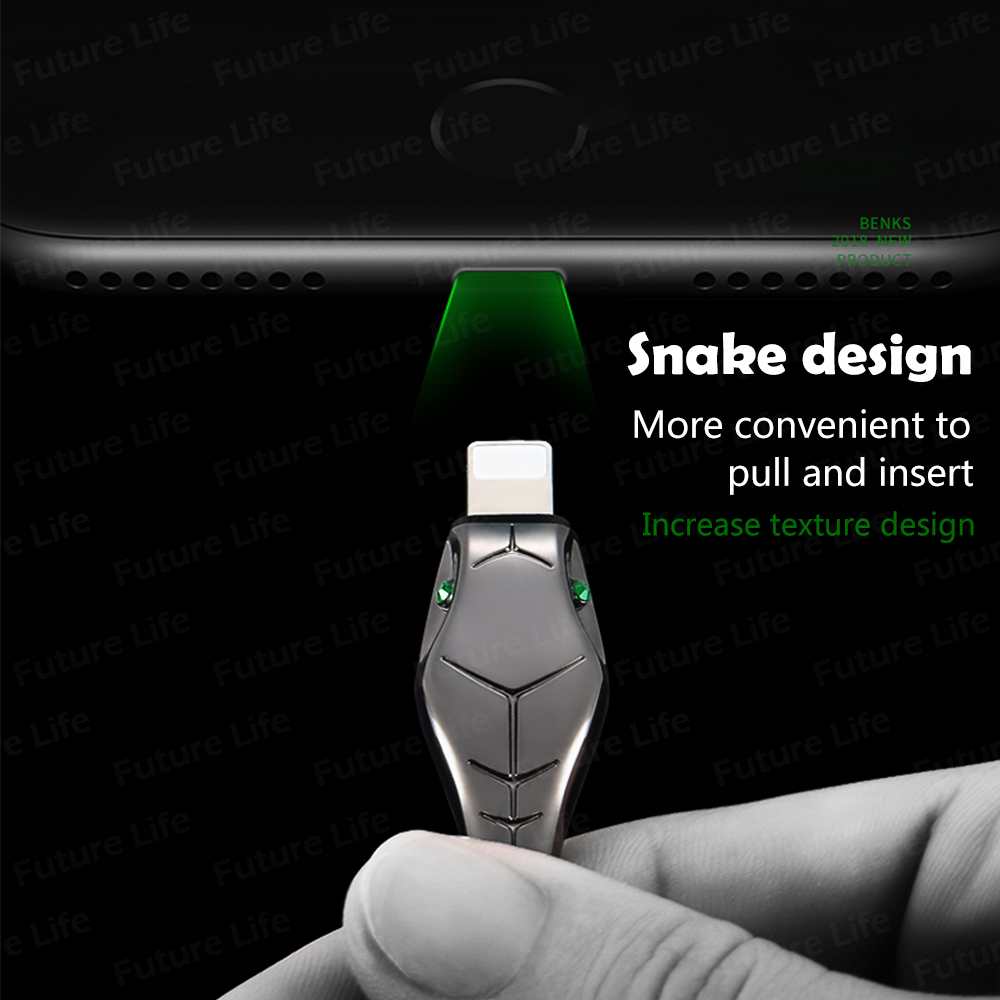 Kabel Data / Charger 3a Fast Charging Dengan Lampu Led Untuk Iphone