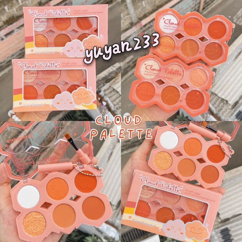 PROMO!!!EYESHADOW 6 WARNA CLOUD PALETTE KISS BEAUTY 87210