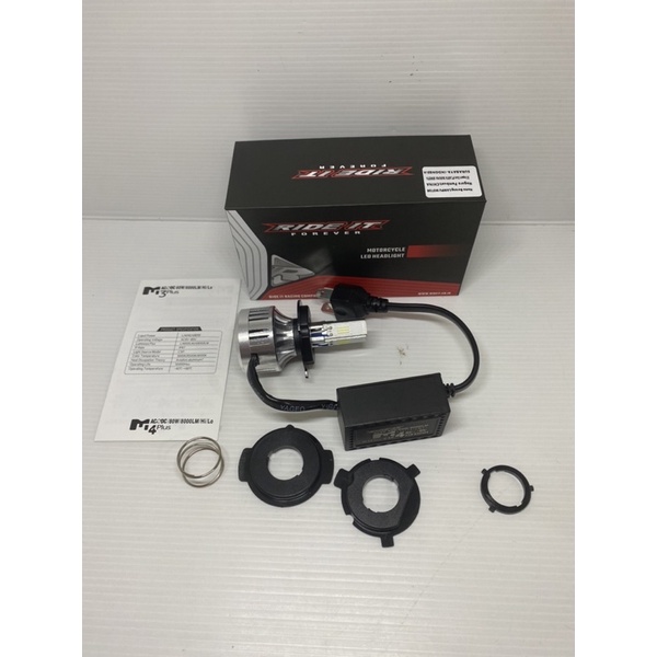 Lampu depan hid led 4 sisi ride it putih ac/dc 80 watt