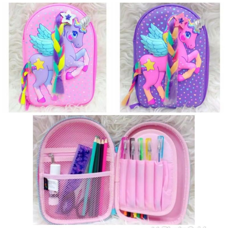 Jual TEMPAT PENCIL KOTAK PENCIL ATK ANAK SEKOLAH MOTIF UNICORN HARDTOP ...