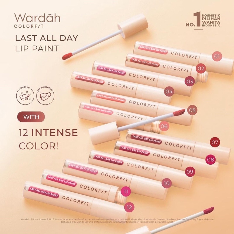 lip paint colorfit wardah