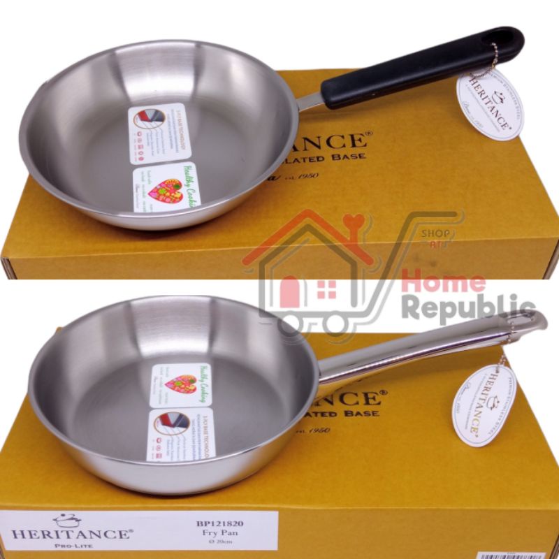 BIMA HERITANCE PRO LITE FRYPAN 3 PLY STAINLESS Penggorengan Stainless BP121820 BP120820