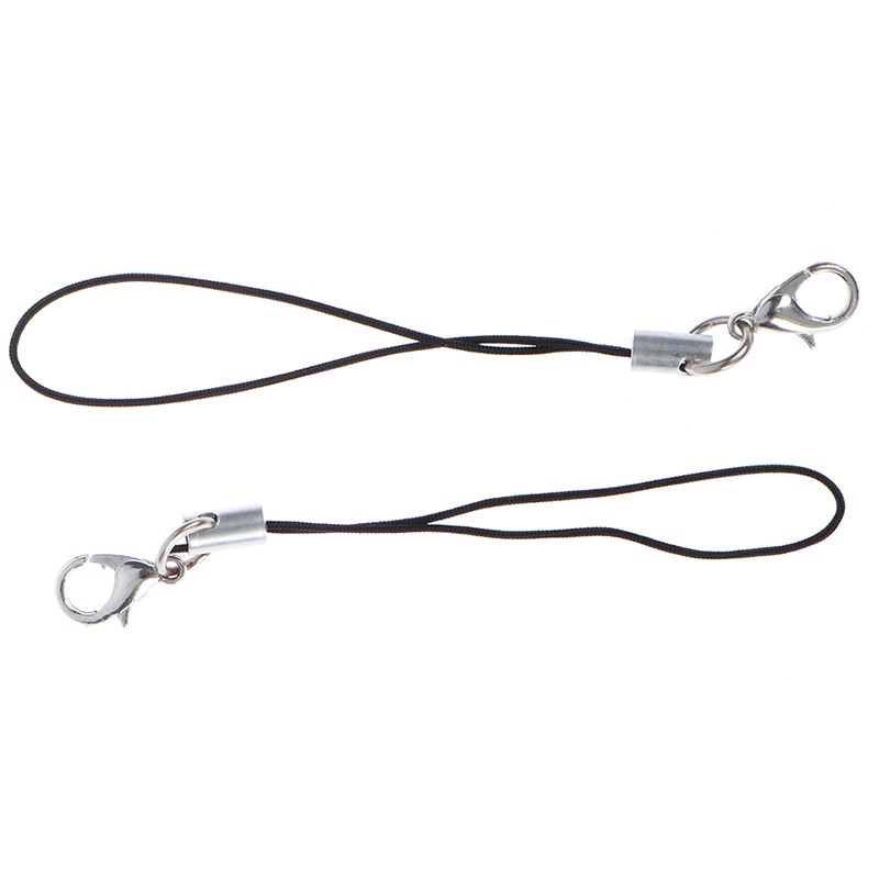 10 Pcs Gantungan Kunci Lanyard Warna Hitam Untuk flash USB