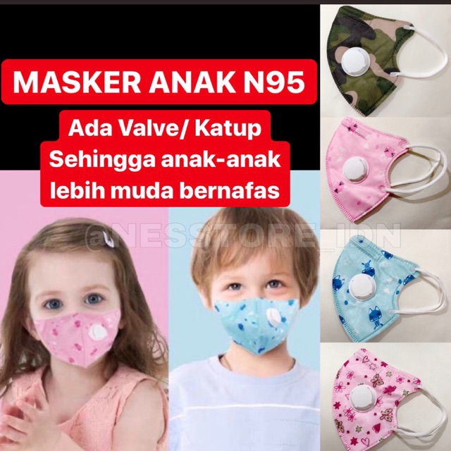  MASKER  ANAK  N95 MASKER  N95 ANAK  MASKER  ANAK  5 PLY PM2 5 