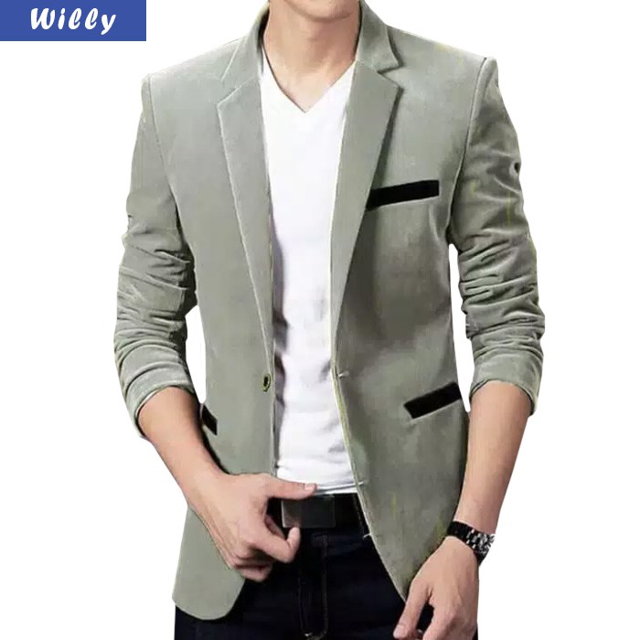 Blazer korea. Jas Blazer Putih Polos.