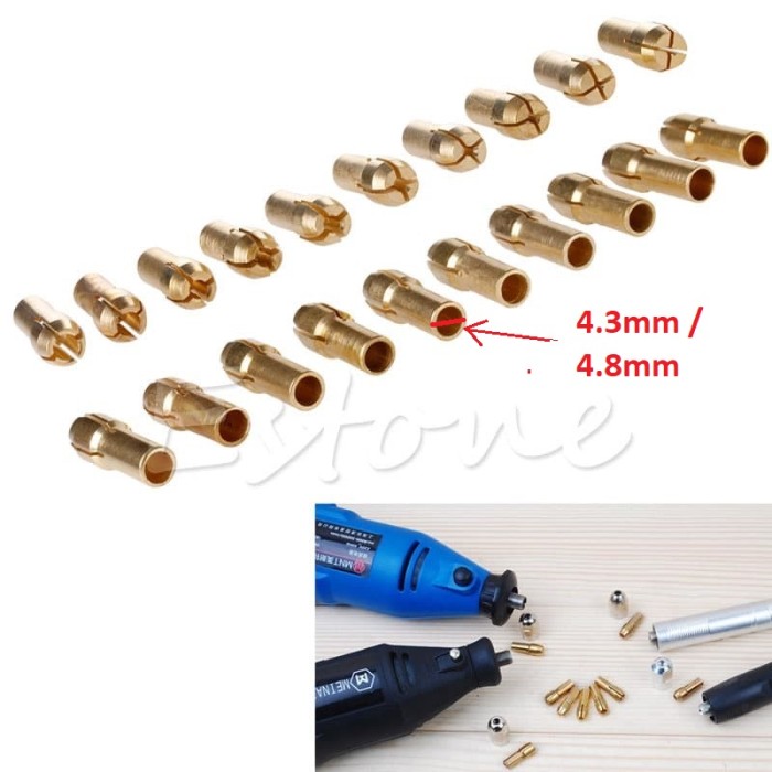 10pcs collet chuck 0.5-3.2mm bor mini drill grinder Rotary Tools *KC06